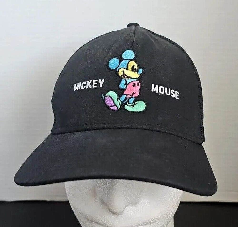 Neff x Disney Mickey Mouse Trucker Hat Black Mesh Back Snapback Baseball Cap